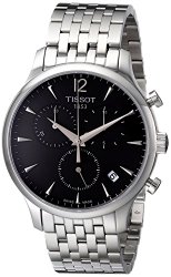Tissot Men’s T063.617.11.067.00 Charcoal Stainless Steel Bracelet Watch with Black Dial
