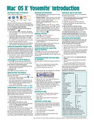 Mac OS X Yosemite Introduction Quick Reference Guide (Cheat Sheet of Instructions, Tips & Shortcuts – Laminated Guide)