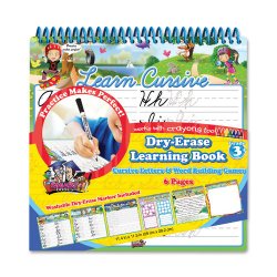 Board Dudes Wire Bound Dry Erase Activity Book – Cursive and Math/Time (11210UA-4)