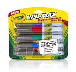 Crayola Dry Erase Markers (8 Count), Visimax BL