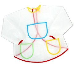 FENICAL Cute Waterproof Long-sleeved Children Kids Smock Apron for Painting