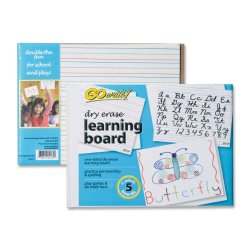 Gowrite Dry Erase 2 Sided Learning Boards, 8.25 X 11 Inches, White, 5 Boards (LB8511)