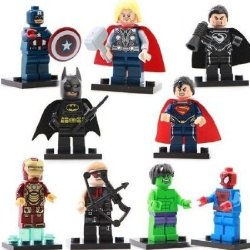 Super Heroes Minifigures Mixed – (Set of 9 with Different Minifigures)