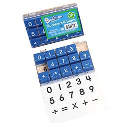 Center Enterprise CE6841 READY2LEARN Numbers and Signs Stamps, 1″ (Pack of 15)