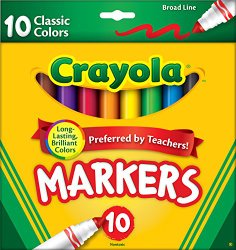 Crayola 10ct Classic Broad Line Markers