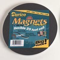 Darice & Catan Floral DAR10016 Magnet Strip 0.5 in., Adhesive Back 25 ft.