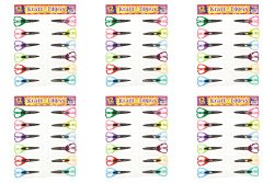 ECR4Kids Kraft Edgers in Storage Pouch, Assorted (Colors Vary), 12-Piece, 6-Pack