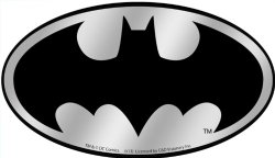 Licenses Products DC Comics Batman Logo Chrome Sticker