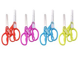 Stanley Guppy  5-Inch Blunt Tip Kids Scissors, 8-Pack, Assorted Colors (SCI5BT-8PK)