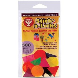 Stick-A-Licks 300/Pkg-1″ Squares/Circles/Triangles