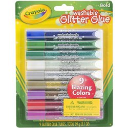 Washable Glitter Glue – Bold, 9 pk