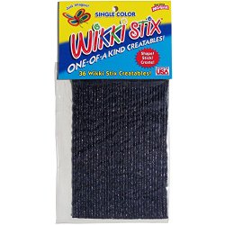 Wikki Stix WIKKI-822 6-Inch Molding and Sculpting Stick, Black, 36-Pack