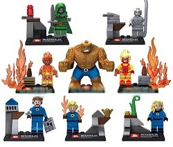 8pcs/Set Fantastic Four 4 Marvel Super Heroes Building Bricks Blocks Movie Model Mnifigures Children Toys Compatible With Lego