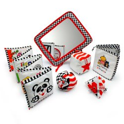 Infant Development Toys Gift Bundle – Black, White & Red.