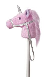 Aurora World World Giddy-Up Fantasy Stick Horse 37″ Plush, Unicorn