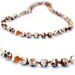 Certified Baltic Amber Teething Necklace for Baby (Mosaic) – Anti-inflammatory