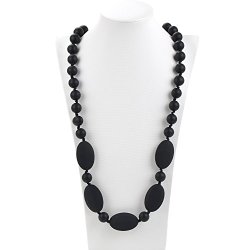 Consider It Maid Baby/Toddler Silicone Teething Necklace (Black)