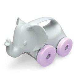 Green Toys Elephant-on-Wheels, Grey/Purple