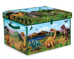 Neat-Oh! ZipBin 160 Dinosaur Collector Toy Box & Playset w/ 2 Dinosaurs