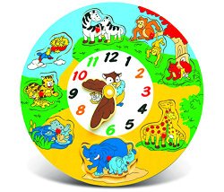 Puzzled Wooden Clock – Animals Wooden Toys