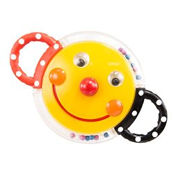 Sassy Rattle with Mirror, Smiley Face