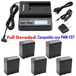 [Fully Decoded] Kastar Ultra Fast Charger LCD-1003 Kit and BP-U66 Battery (5-Pack) for Sony Camcorders