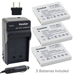 Kastar Battery (3-Pack) and Charger Kit for Canon NB-4L Cameras