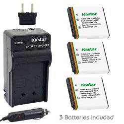 Kastar Battery (3-Pack) and Charger Kit for Kodak KLIC-7001 and Kodak EasyShare