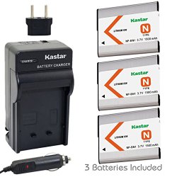 Kastar Battery (3-Pack) and Charger Kit for NP-BN1