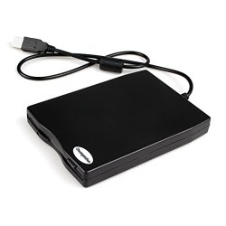 3.5″ USB External Floppy Disk Drive Portable 1.44 MB FDD for PC Windows 98/ME/2000/XP/Vista/Windows 7/8,No Extra Driver Required,Plug and Play,Black