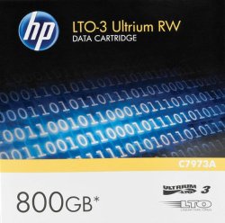 HP C7973A LTO3 Ultrium 800G 120 MB/sec Compressed Transfer Rate Ultrium RW Data Cartridge