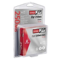Iomega 4PK 250 MB ZIP CART CLAMSHELL PC/MAC ( 32625 ) (Discontinued by Manufacturer)