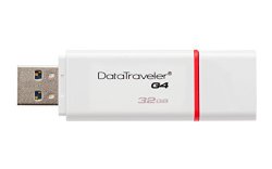 Kingston Digital 32GB Data Traveler 3.0 USB Flash Drive, Red (DTIG4/32GBET)