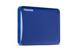 Toshiba Canvio Connect II 1TB Portable Hard Drive, Blue (HDTC810XL3A1)