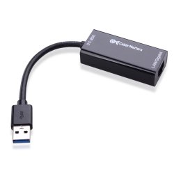 Cable Matters® SuperSpeed USB 3.0 to RJ45 Gigabit Ethernet Network Adapter in Black