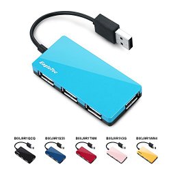 EagleTec HUB3639 USB 2.0, 4 Port Hub (Blue Color, Ultra Slim Size 9mm)