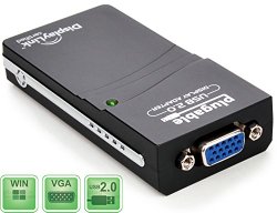 Plugable USB to VGA Video Graphics Adapter for Multiple Displays up to 1920×1080 (Supports Windows 10, 8.1, 8, 7, and XP)