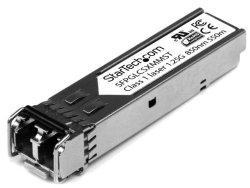 StarTech.com Cisco Compatible Gigabit Fiber SFP Transceiver Module MM LC 550m Mini-GBIC – 850nm 1000 Base-SX Multimode (SFPGLCSXMMST)