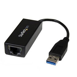 StarTech.com USB 3.0 to Gigabit Ethernet NIC Network Adapter – 10/100/1000 Network Adapter – USB to Ethernet LAN Adapter – USB to RJ45