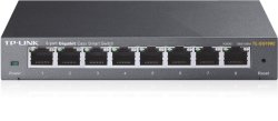 TP-LINK TL-SG108E 8-Port Gigabit Easy Smart Switch with 8 10/100/1000 Mbps RJ45 Ports, MTU/Port/Tag-Based VLAN, QoS and IGMP