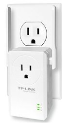 TP-LINK TL-WA860RE N300 Universal Wireless Range Extender with Power Outlet Pass-Through, Wall Plug, Plug and Play, Ethernet Port, Smart Signal Indicator Light