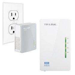 TP-LINK TL-WPA4220KIT ADVANCED AV500 Wi-Fi Powerline Extender Starter Kit with 2 LAN Ports, Up to 300Mbps Wireless