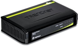 TRENDnet 5-Port Unmanaged Gigabit GREENnet Desktop Plastic Housing Switch, TEG-S5g