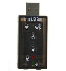 7.1 Channel USB External Sound Card Audio Adapter With Mic