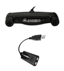 Andrea Headsets External Digital Sound Card w/NoiseReduc