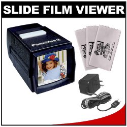 Pana-Vue 2 Lighted 2×2 Slide Film Viewer with AC Adapter + (3) Microfiber Cleaning Cloths