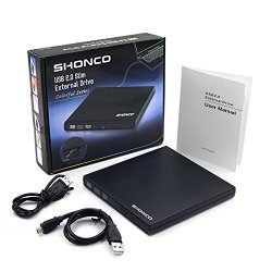 SHONCO New 8X USB External DVD Burner/Drive, Dual Layer DVD+/-RW CD Combo ROM