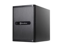 SilverStone Technology Premium Mini-ITX / DTX Small Form Factor NAS Computer Case, Black (DS380B)