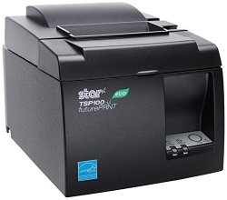 Star Micronics, TSP143IIU GRY US, ECO-Friendly Receipt Printer, USB (cable incl.), Auto Cutter, Internal Power Supply with Power Cable Incl.