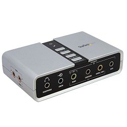 StarTech.com 7.1 USB Audio Adapter External Sound Card with SPDIF Digital Audio Sound Cards ICUSBAUDIO7D